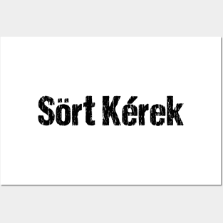 Sort Kerek Beer Please Funny Hungarian Language Distressed Posters and Art